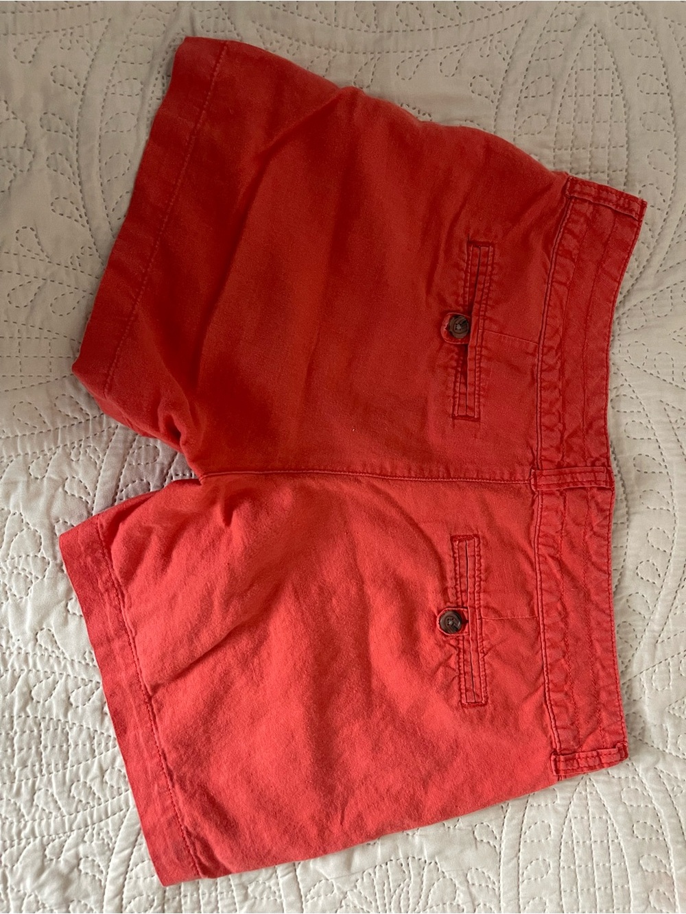 Banana Republic Red Cotton Bermuda Shorts